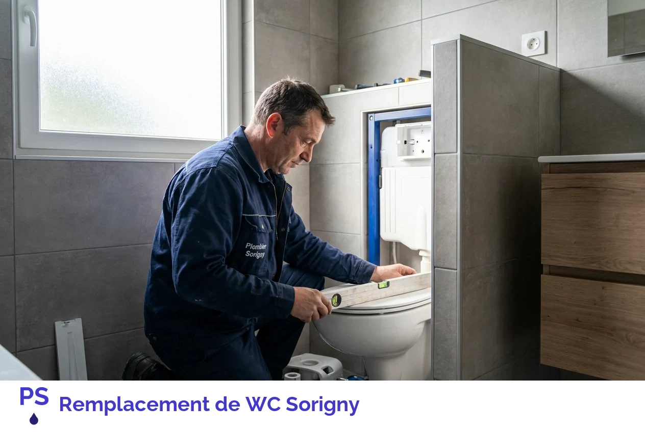 Remplacement de WC à Sorigny